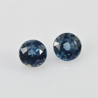 4.3 mm Natural Blue Sapphire Loose Pair Gemstone Round Cut