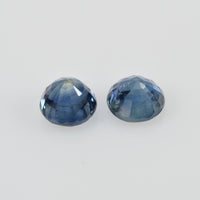 4.3 mm Natural Blue Sapphire Loose Pair Gemstone Round Cut