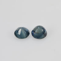 4.00 mm Natural Blue Sapphire Loose Pair Gemstone Round Cut