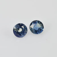 4.00 mm Natural Blue Sapphire Loose Pair Gemstone Round Cut