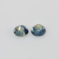4.00 mm Natural Blue Sapphire Loose Pair Gemstone Round Cut
