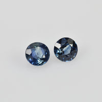 4.00 mm Natural Blue Sapphire Loose Pair Gemstone Round Cut