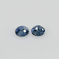 4.00 mm Natural Blue Sapphire Loose Pair Gemstone Round Cut