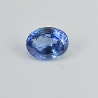 1.30 cts Unheated Natural Blue Sapphire Loose Gemstone Oval Cut Certified