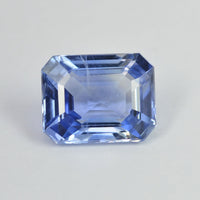 3.16 cts Unheated Natural Blue Sapphire Loose Gemstone Emerald Cut Certified