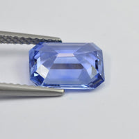 2.45 cts Unheated Natural Blue Sapphire Loose Gemstone Emerald Cut Certified