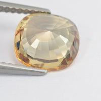 2.86 cts Natural Peach Yellow Sapphire Loose Gemstone Cushion Cut