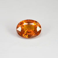 3.41 cts Natural Orange Sapphire Loose Gemstone Oval Cut