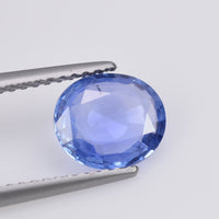 1.43 cts Unheated Natural Blue Sapphire Loose Gemstone Oval Cut Certified
