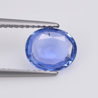 1.43 cts Unheated Natural Blue Sapphire Loose Gemstone Oval Cut Certified