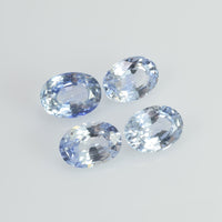 4.03 cts Natural Blue Sapphire Loose Gemstone Oval Cut Lot