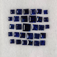 1.9-3.9 MM Natural Princess Cut Blue Sapphire - Thai Gems Export Ltd.