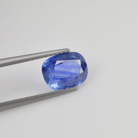 2.65 cts Unheated Natural Blue Sapphire Loose Gemstone Cushion Cut Certified