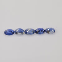 4.5x3.5 Natural Calibrated Sri Lanka Blue Sapphire Loose Gemstone Oval Cut