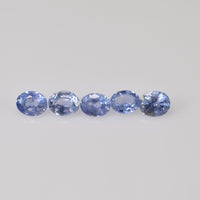 4.5x3.5 Natural Calibrated Sri Lanka Blue Sapphire Loose Gemstone Oval Cut