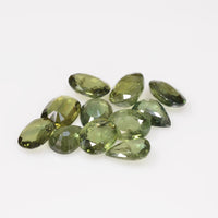 8x6 mm Natural Calibrated Green Sapphire Loose Gemstone Oval Cut