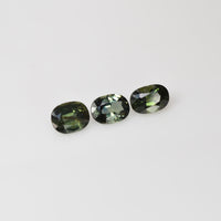 7x5 mm Natural Calibrated Green Sapphire Loose Gemstone Oval Cut