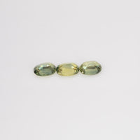 6x5 mm Natural Calibrated Green Sapphire Loose Gemstone Oval Cut