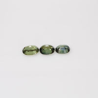 6x5 mm Natural Calibrated Green Sapphire Loose Gemstone Oval Cut