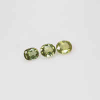 6x5 mm Natural Calibrated Green Sapphire Loose Gemstone Oval Cut