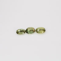 6x5 mm Natural Calibrated Green Sapphire Loose Gemstone Oval Cut