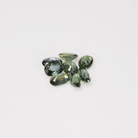 6x4 mm Natural Calibrated Green Sapphire Loose Gemstone Oval Cut