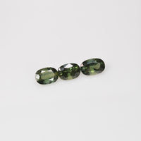 6x4 mm Natural Calibrated Green Sapphire Loose Gemstone Oval Cut