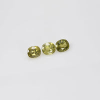 5x4 mm Natural Calibrated Green Sapphire Loose Gemstone Oval Cut