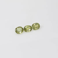 5x4 mm Natural Calibrated Green Sapphire Loose Gemstone Oval Cut