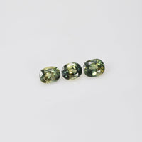 5x4 mm Natural Calibrated Green Sapphire Loose Gemstone Oval Cut