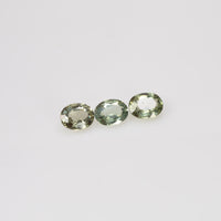5x4 mm Natural Calibrated Green Sapphire Loose Gemstone Oval Cut