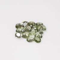 5x4 mm Natural Calibrated Green Sapphire Loose Gemstone Oval Cut
