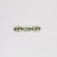 5x4 mm Natural Calibrated Green Sapphire Loose Gemstone Oval Cut