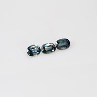 5x4 mm Natural Calibrated Teal Green Sapphire Loose Gemstone Oval Cut
