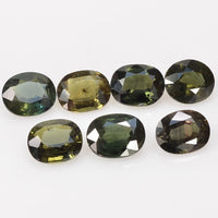 6x5 mm Natural Calibrated Green Sapphire Loose Gemstone Oval Cut