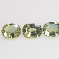 6x5 mm Natural Calibrated Green Sapphire Loose Gemstone Oval Cut