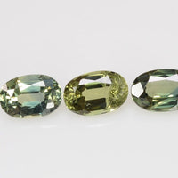 6x4 mm Natural Calibrated Green Sapphire Loose Gemstone Oval Cut