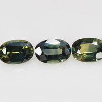 5.7x4 mm Natural Calibrated Green Sapphire Loose Gemstone Oval Cut