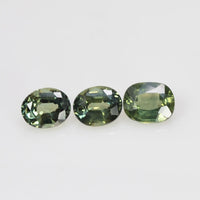 5x4 mm Natural Calibrated Green Sapphire Loose Gemstone Oval Cut