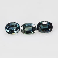 5x4 mm Natural Calibrated Teal Green Sapphire Loose Gemstone Oval Cut