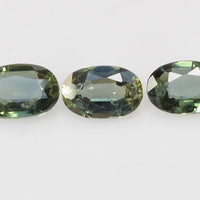 6x4 mm Natural Calibrated Green Sapphire Loose Gemstone Oval Cut