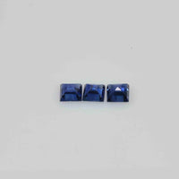2.4-3.5 MM Natural Calibrated Blue Sapphire Loose Gemstone Square Cut