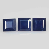 4.5-5.0 mm Natural Calibrated Blue Sapphire Loose Gemstone Square Cut