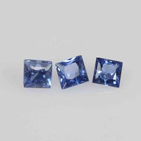 1.7-2.3 mm Natural Calibrated Blue Sapphire Loose Gemstone Princess Cut