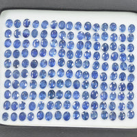 4x3 mm Natural Calibrated Blue Sapphire Loose Gemstone Oval Cut