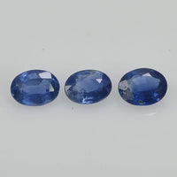 4x3 mm Natural Calibrated Blue Sapphire Loose Gemstone Oval Cut