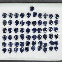 5x4 mm Natural Calibrated Blue Sapphire Loose Gemstone Pear Cut