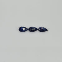 6x4 mm Natural Calibrated Blue Sapphire Loose Gemstone Pear Cut