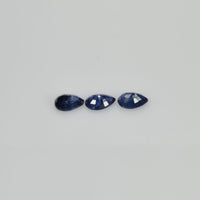6x4 mm Natural Calibrated Blue Sapphire Loose Gemstone Pear Cut