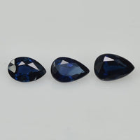 6x4 mm Natural Calibrated Blue Sapphire Loose Gemstone Pear Cut